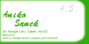 aniko samek business card